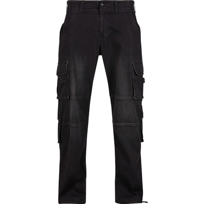 Kalhoty riflové Denim CARGO ČERNÉ