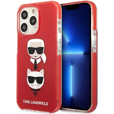 KARL LAGERFELD Кейс Karl Lagerfeld KLHCP13LTPE2TR за iPhone 13 Pro / 13 6.1"", твърд, червен, Karl&Choupette Head (KF000970-0)