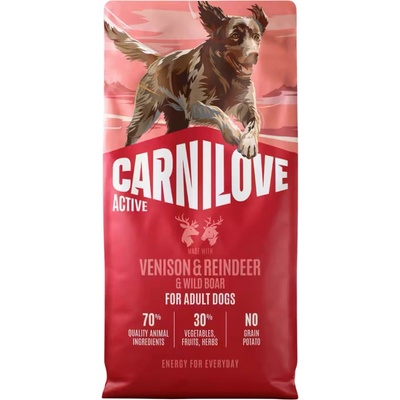 Granule Carnilove pro psy se zvěřinou sobem a divočákem 12 kg