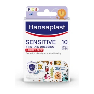 Hansaplast SENSITIVE KIDS Zvieratká náplasť detská 6 cm x 7 cm 10 ks