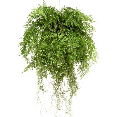 Umelá rastlina papraď Fern with roots Hanging Bush 55x55 cm