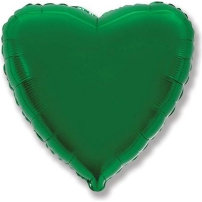 FLEXMETAL Balón foliový 45 cm Srdce zelené