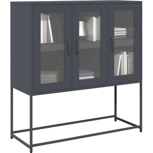 vidaXL Бюфет, антрацит, 100, 5x39x107 см, студеновалцувана стомана (853406)