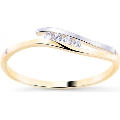 Zodiax Zlatý elegantní prsten se zirkony 1024