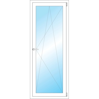 OKNA HNED Plastové okno 63x160 cm (630x1600 mm) bílé otevíravé a sklopné pravé