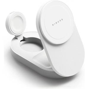 Ringke 3in1 магнитен MagSafe безжичен сгъваем заряден устройство 25W Qi2.2 бял (8800328816565)