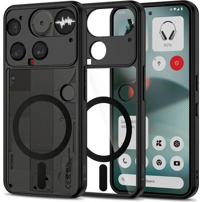 Tech-Protect Калъф Tech-Protect MagMat MagSafe for Nothing Phone 3 - черен и прозрачен (5906302330775)