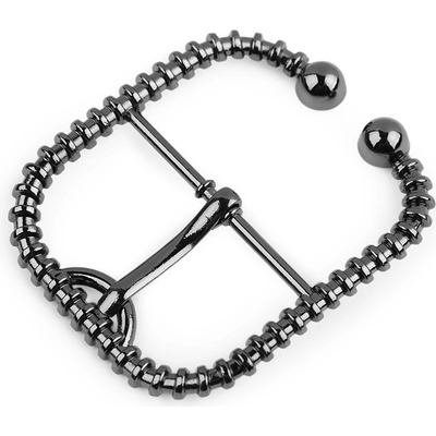 Prima-obchod Kovová spona / opasková přezka, průvlek 40 mm, barva 2 nikl černý