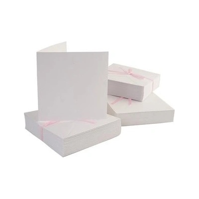 WEST DESIGN 13,5x13,5cm přání a obálky 100ks (240g/m2) bílé