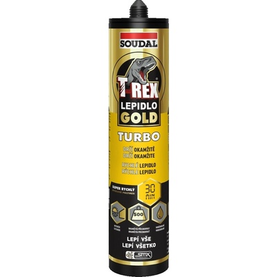 Soudal T-REX GOLD TURBO rýchloschnúce lepidlo - Biela, 290ml