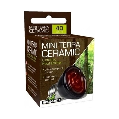 Savannah Reptiles-Planet Mini Terra Ceramic Reptiles Heating Lamp - Керамична лампа с топлинна мощност за терариум с дълъг живот, 40 W