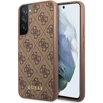 GUESS Кейс Guess GUHCS23SG4GFBR за Samsung Galaxy S23 S911, кафяв / кафяв, твърд, 4G Metal Gold Logo (GUE002644-0)