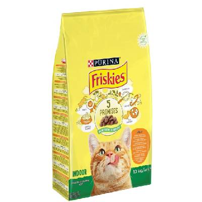 Friskies Indoor Cat s kuraciecím a zeleninou 10 kg