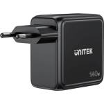 Unitek P1132ABK01-EU GaN зарядно устройство 140W 3xUSB-C (P1132ABK01-EU)