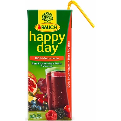 Rauch Happy Day červený multivitamin 100% 200 ml