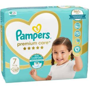 Pampers Памперси Pampers Premium Care 7 VP (15+кг. ) - 32 броя