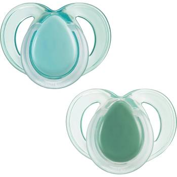 Tommee Tippee Ортодонтични залъгалки Tommee Tippee - Night Time Зелени със светеща в тъмното дръжка, 18-36m, 2 броя (TT.0279)