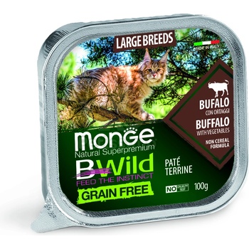 Monge BWild Grain Free Paté Terrine Large Breed - бизони със зеленчуци 100 г