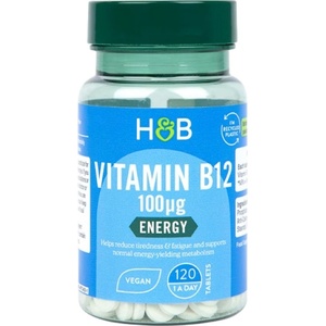 Holland & Barrett Vitamin B12 100 mcg | Methylcobalamin [120 Таблетки]