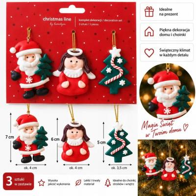 home&you Vianočné ozdoby Mikuláš 7 cm 3 ks
