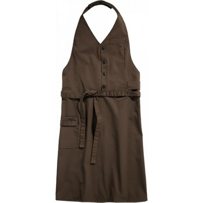CG Workwear Luxusní odolná nemačkavá zástěra Corcolle s bočními kapsami hnědá tmavá CGW260