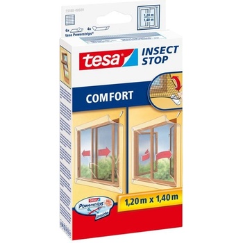 TESA Síť proti hmyzu na posuvná okna COMFORT, bílá, 1,2m x 1,4m