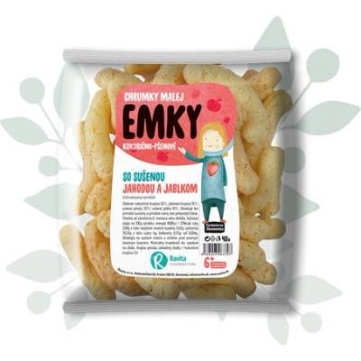 Ravita Chrumky Emky so sušenou jahodou a jablkom 40 g