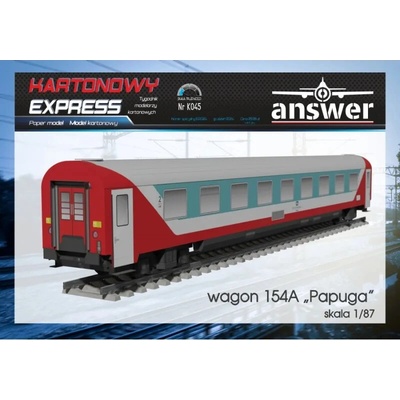 Answer Papierový model - Vagón 154A Papuga