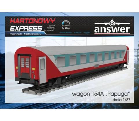 Answer Papierový model - Vagón 154A Papuga