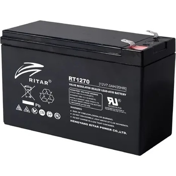 Image 1 of Ritar Оловна Батерия RITAR, (RT1270) AGM, 12V, 7Ah, 151/ 65/ 94 mm, Терминал2 (RITAR-RT1270)