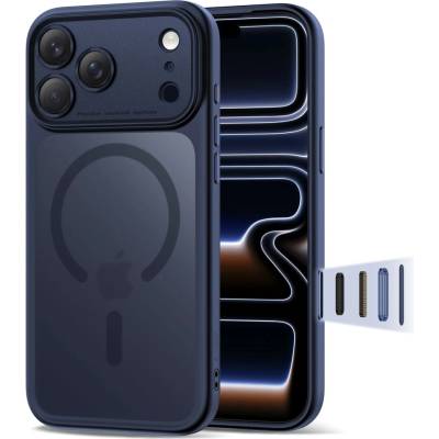 Tech-Protect Кейс Tech-Protect Magpeak Magsafe CC за iPhone 17 Pro Max - матово тъмносиньо