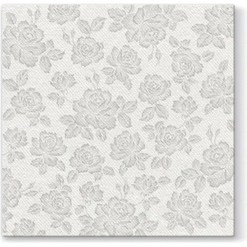PAW Airlaid AAN004708 Subtle Roses Silver servítka 40x40cm