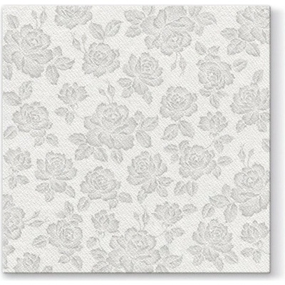 PAW Airlaid AAN004708 Subtle Roses Silver servítka 40x40cm
