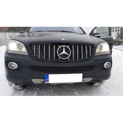 Maska Mercedes Benz ML (W164 2005-2008) GT vzhled – černá s chromem, lesklá – Zbozi.Blesk.cz