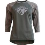 Zimtstern Дамска фланелка с дълъг ръкав за колоездене Zimtstern Women's Pureflowz Shirt 3/4 Cycling jersey - Forest Night / Dusty Olive - размер XS (156-2291-0411)