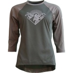 Zimtstern Фланелка с дълъг ръкав за колоездене Zimtstern Women's Pureflowz Shirt 3/4 Cycling jersey - Forest Night / Dusty Olive - размер XS (156-2291-0411)