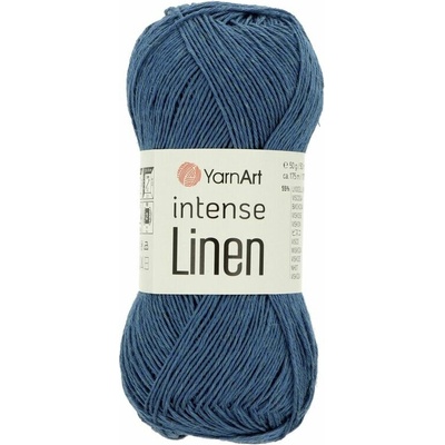 YarnArt Intense linen 4128 tmavo modrá