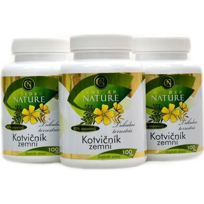 Golden Nature Kotvičník zemní 90% saponinů 300 kapsúl