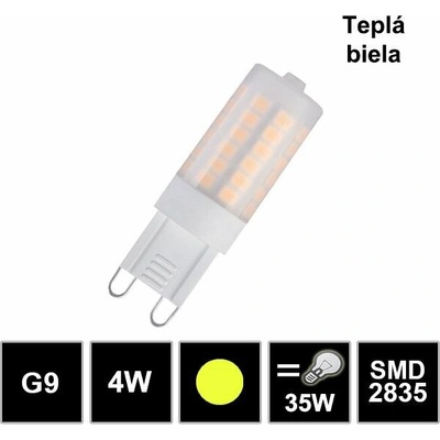 LEDprodukt LED žiarovka G9 230V 4W teplá biela