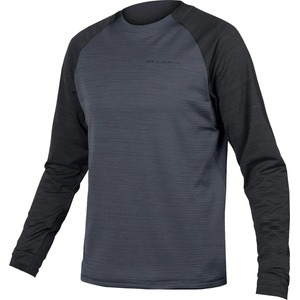 Endura Мъжка фланелка с дълъг ръкав за колоездене Endura Singletrack Fleece Cycling jersey - Black (056-1604-0111)