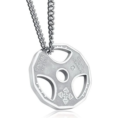 Impress Jewelry Přívěsek z chirurgické oceli Závaží kotouč Stronger 2306061105581969