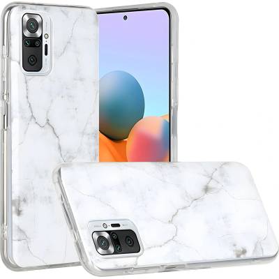 Wozinsky Силиконов калъф Wozinsky Marble за Xiaomi Redmi Note 10/Redmi Note 10S - Бял KP10091