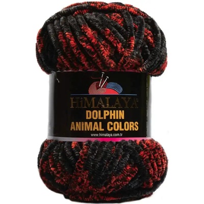 Himalaya Příze Dolphin animal colors 83105 černo-červená