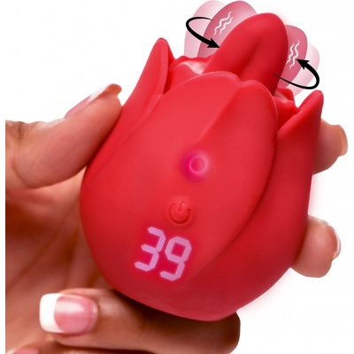 Bloomgasm French Rose Licking & Vibrating Stimulator Red