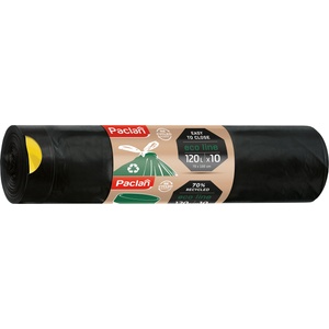 Paclan Торби за отпадъци с връзки Paclan - Ecoline, 120 l, 10 броя, черни (HGFP142)