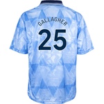 Score Draw Футболна фланелка Score Draw SD Gallagher 25 Manchester City Home Shirt 1989 Adults - Gallagher 25