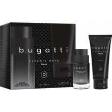 Bugatti Dynamic Move Black EDT 100 ml + sprchový gél 200 ml