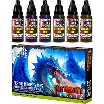 Green Stuff World Intensity Inks Paint Set Intensity Inks Set 2 6× 17 ml