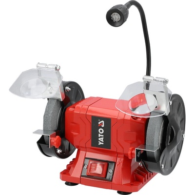Stolní bruska dvoukotoučová 150mm - 250W + LED osvětlení YATO