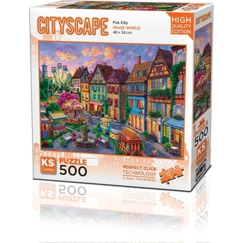 KS Games Пъзел KS Games от 500 части - Весел град (20047)